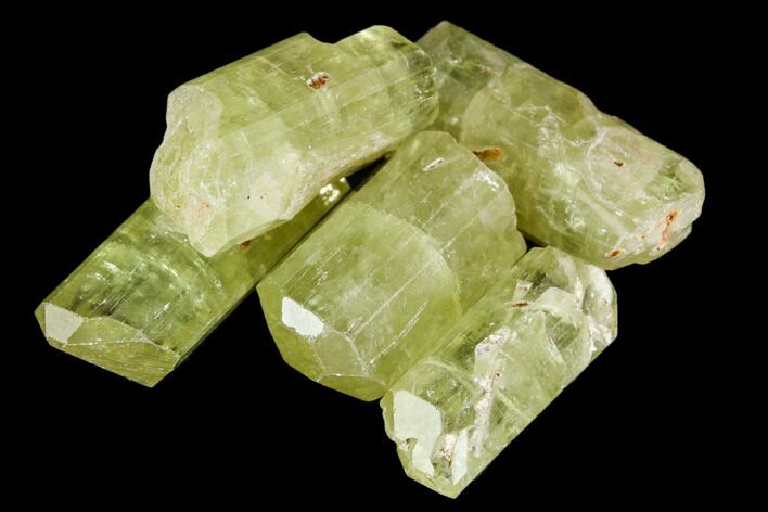 Bag Of Five Yellow Apatite Crystals ( - ) - Morocco #108365
